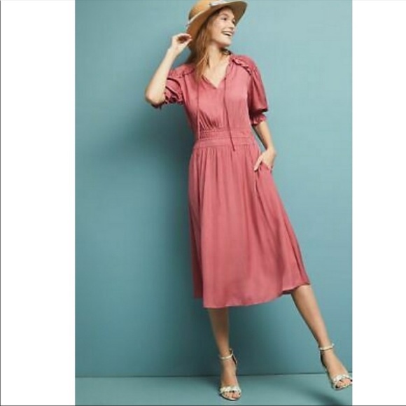 Anthropologie | Current Air Cape May Smocked Dress - Picture 3 of 11